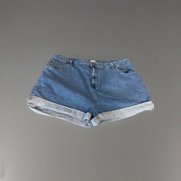 Cotton On Curve High Rise Classic Stretch Denim Short - Size 20 - Picture 1 of 7